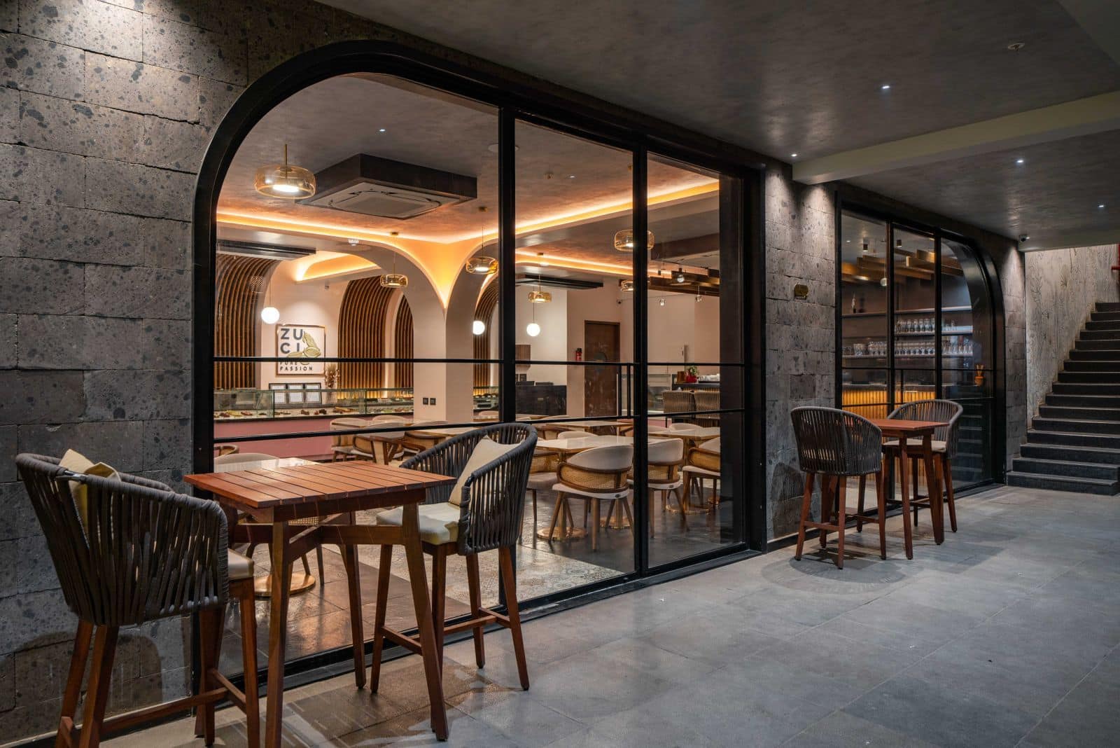 Zuci dessert counter with outdoor seating at Bougainvillea