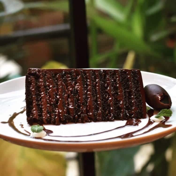 Multi-layer chocolate cake at Bougainvillea
